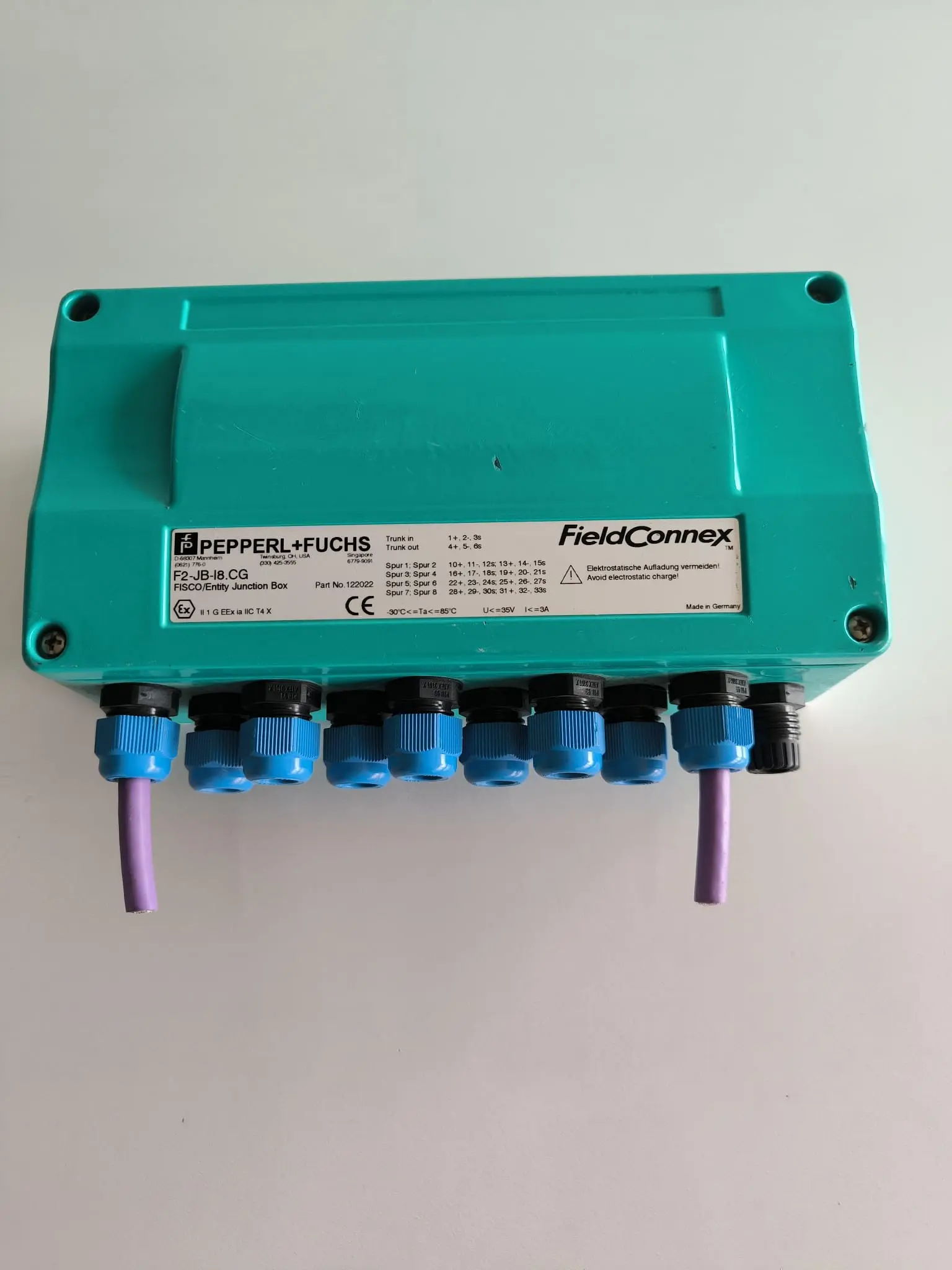 CAJAS DE CONEXIONES PEPPERL + FUCHS F2-JB-I8. CG ATEX - 1